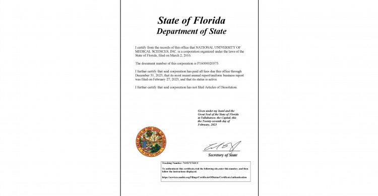 NUMSS USA Florida registeration