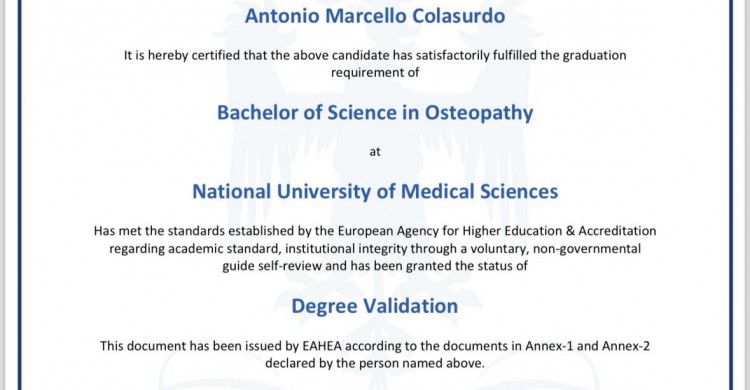National University of Medical Sciences BSc accredited by EAHEA